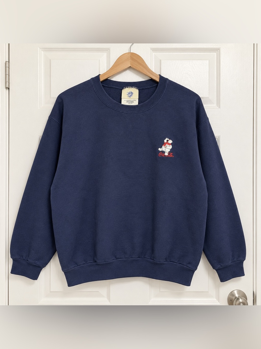 Vintage Coca-Cola Polar Bear Crewneck Sweatshirt – Just My Size 14W/16W Navy